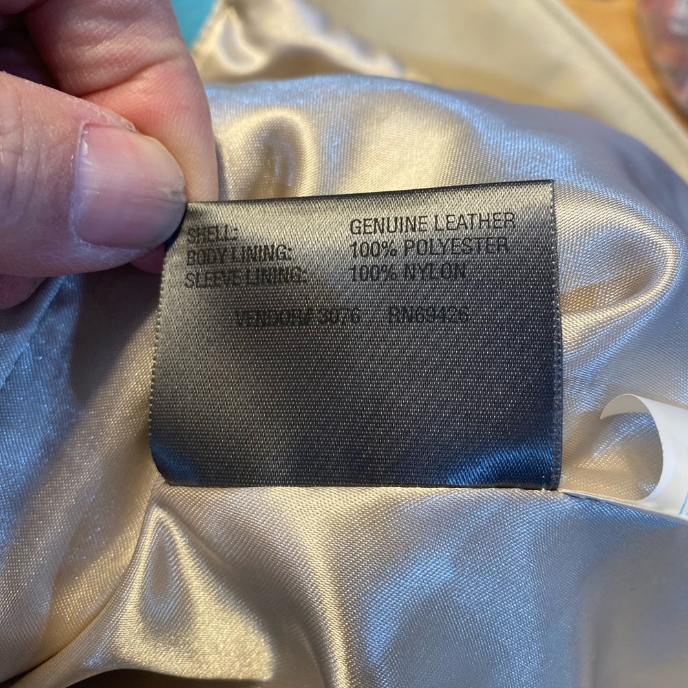 Vintage Wilsons Leather Blue and Tan Star Studded Jacket EUC - Picture 11 of 12